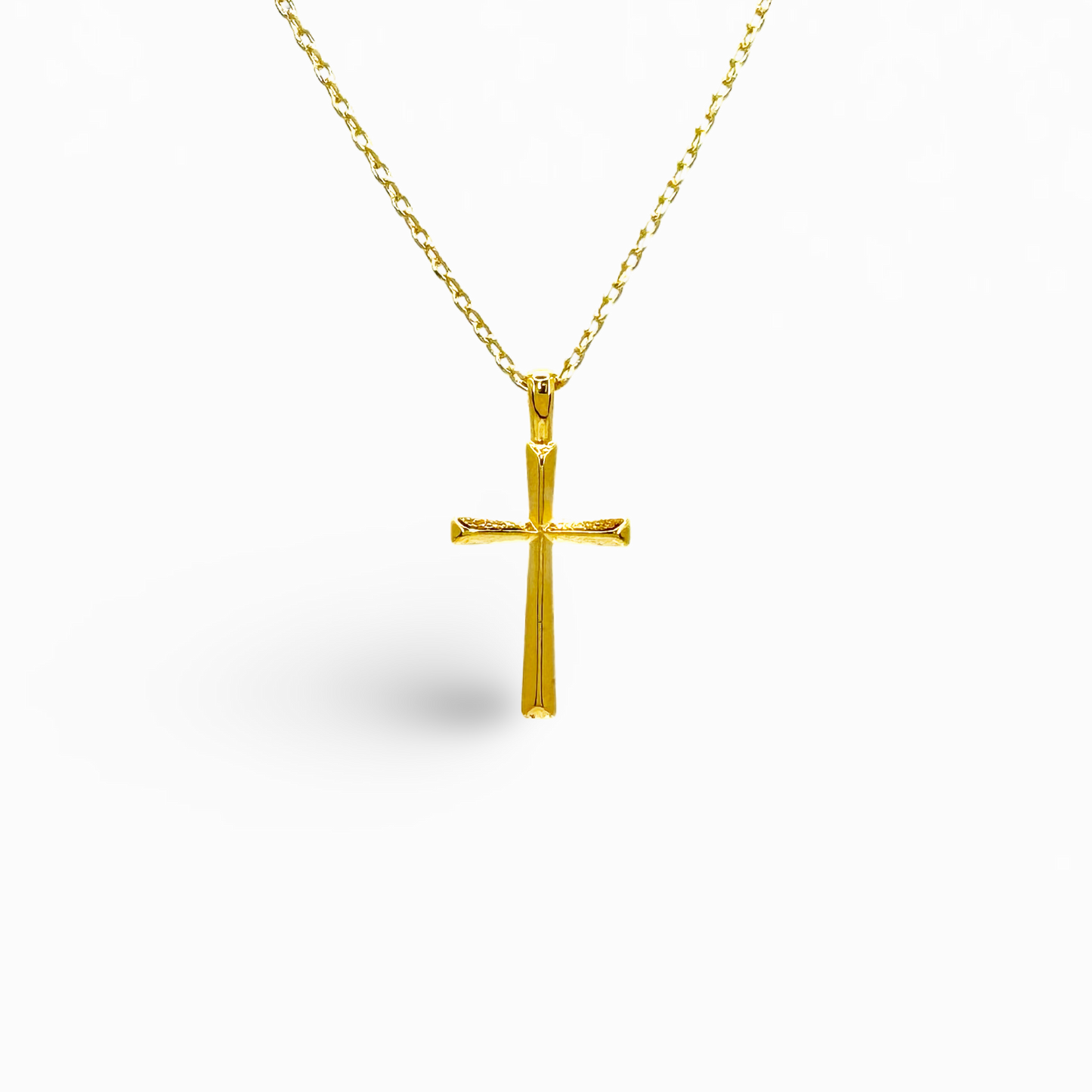 Angle Cut Arm Cross Necklace